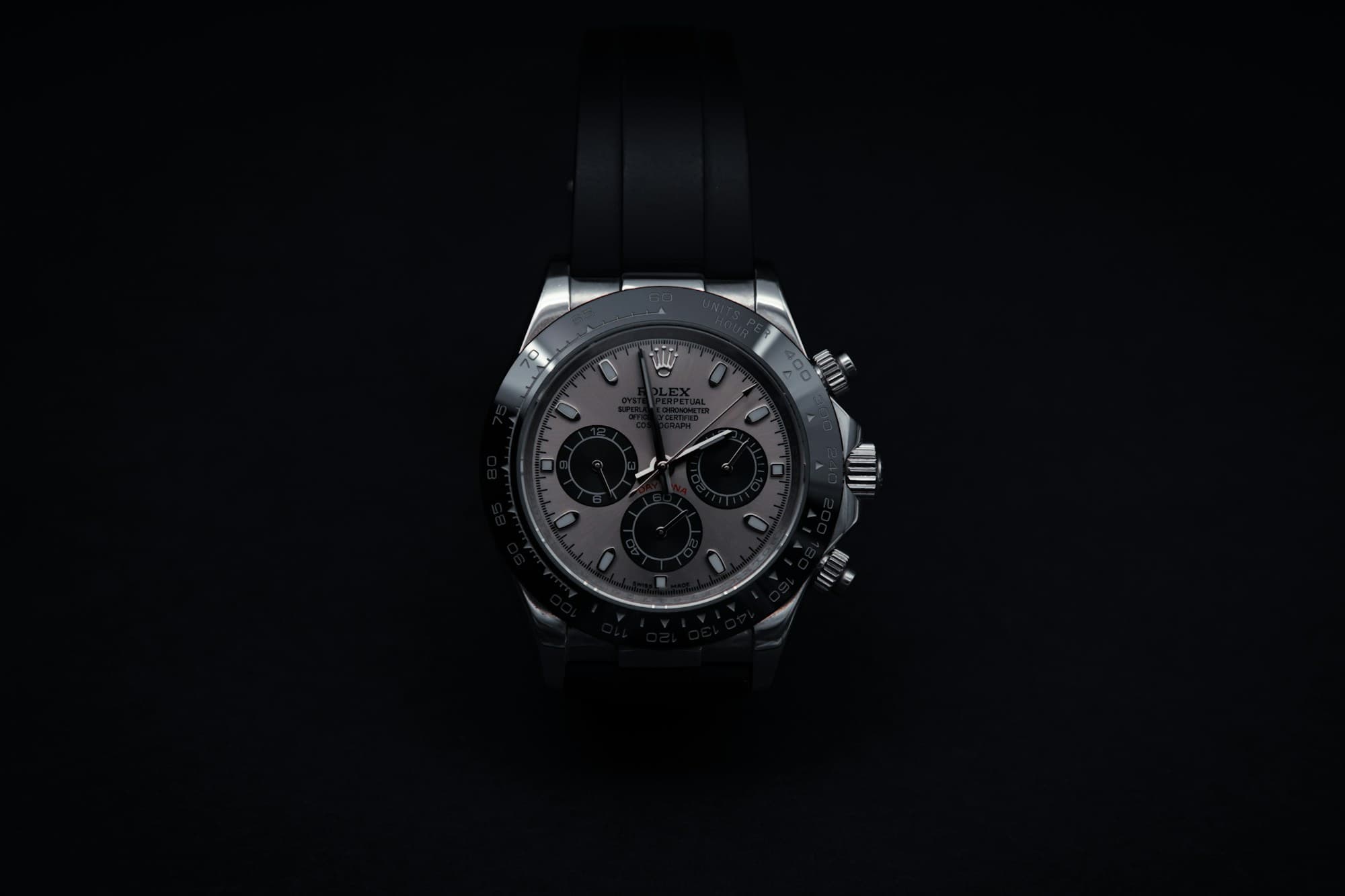 Rolex Cosmograph Daytona on a dark field